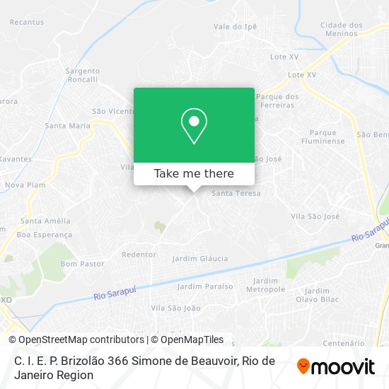 C. I. E. P. Brizolão 366 Simone de Beauvoir map