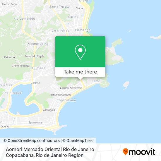 Mapa Aomori Mercado Oriental Rio de Janeiro Copacabana