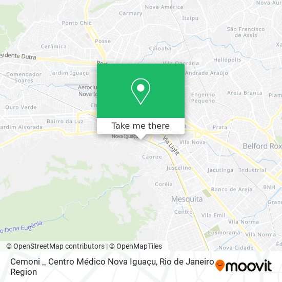 Cemoni _ Centro Médico Nova Iguaçu map