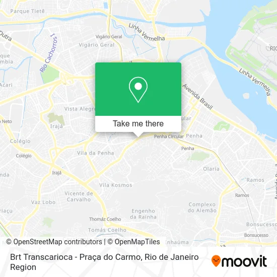 Brt Transcarioca - Praça do Carmo map