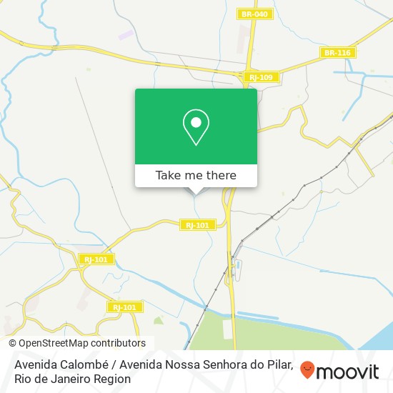 Mapa Avenida Calombé / Avenida Nossa Senhora do Pilar