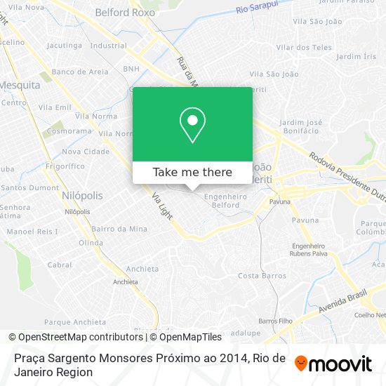 Mapa Praça Sargento Monsores Próximo ao 2014