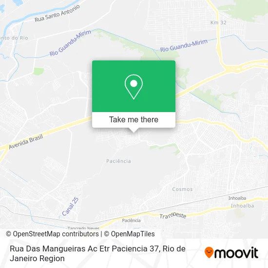 Rua Das Mangueiras Ac Etr Paciencia 37 map