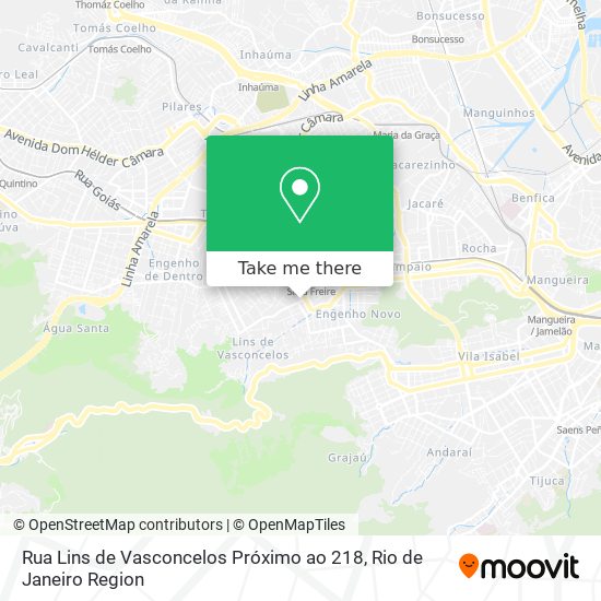 Mapa Rua Lins de Vasconcelos Próximo ao 218