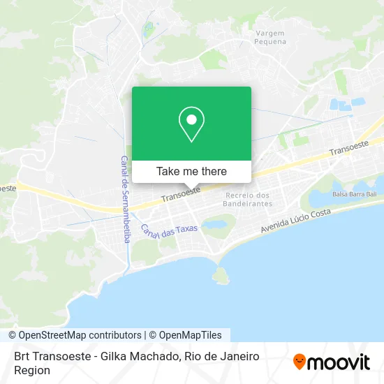 Brt Transoeste - Gilka Machado map