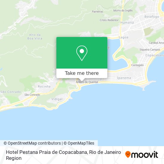 Mapa Hotel Pestana Praia de Copacabana