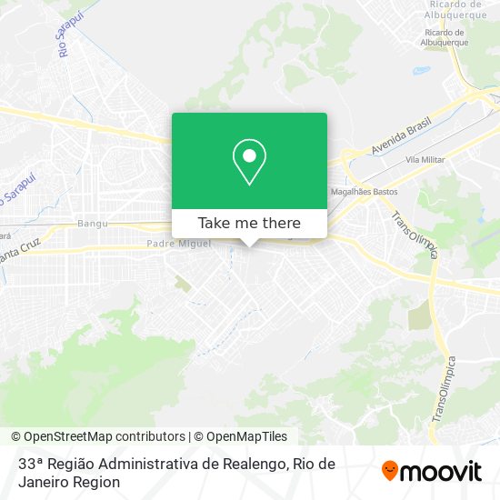 33ª Região Administrativa de Realengo map