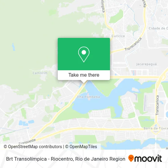 Brt Transolímpica - Riocentro map