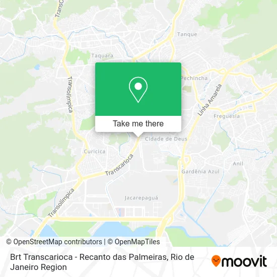 Brt Transcarioca - Recanto das Palmeiras map