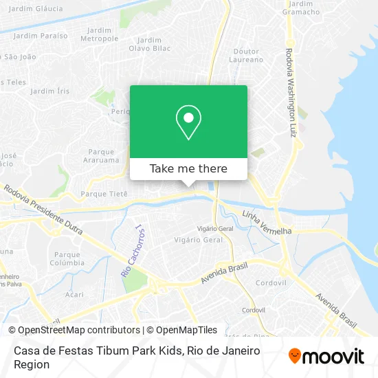 Casa de Festas Tibum Park Kids map