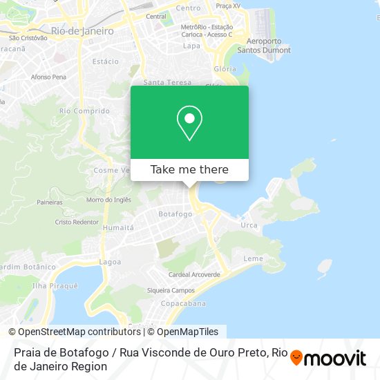 Mapa Praia de Botafogo / Rua Visconde de Ouro Preto