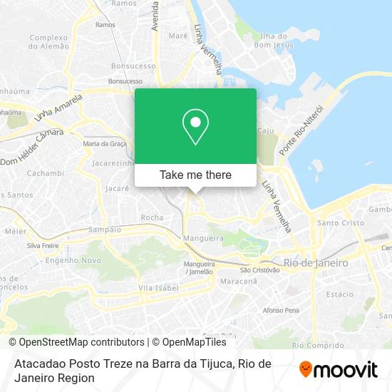Atacadao Posto Treze na Barra da Tijuca map