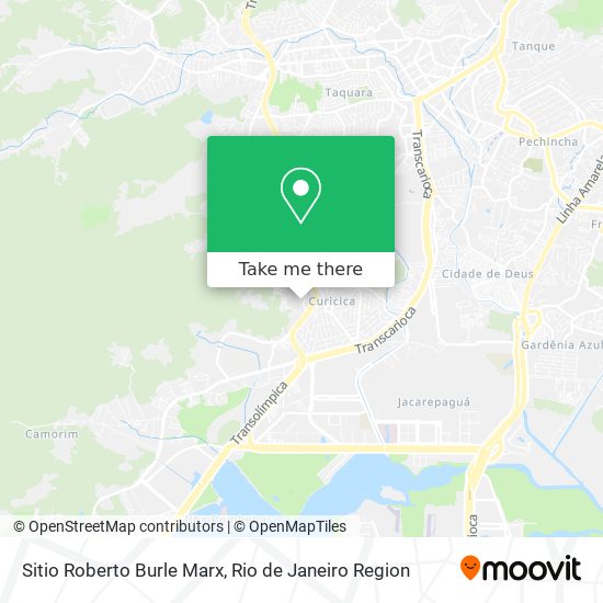 Sitio Roberto Burle Marx map