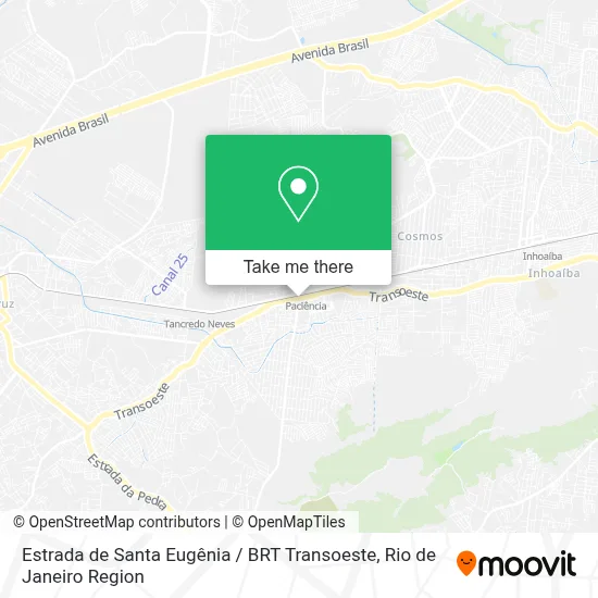 Estrada de Santa Eugênia / BRT Transoeste map