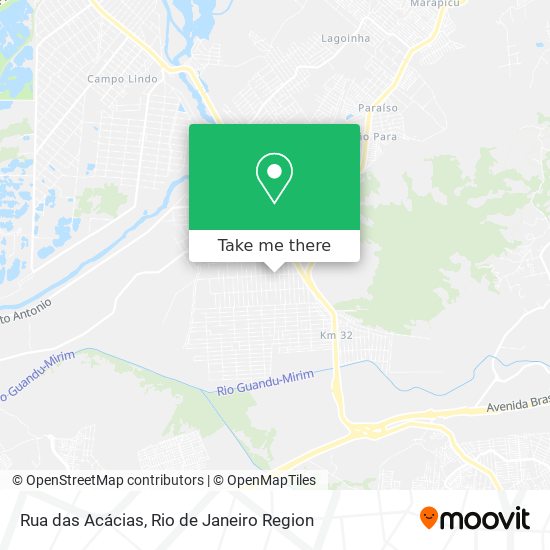 Mapa Rua das Acácias