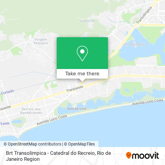 Brt Transolímpica - Catedral do Recreio map