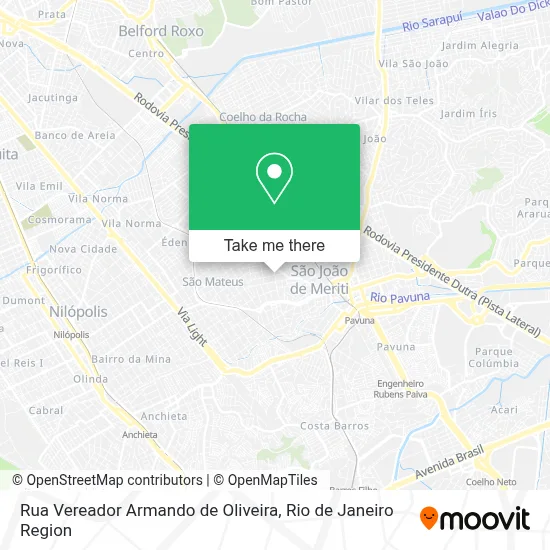 Rua Vereador Armando de Oliveira map