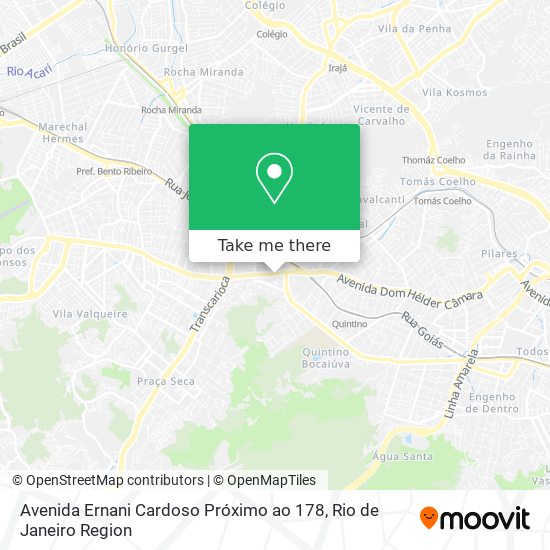 Mapa Avenida Ernani Cardoso Próximo ao 178