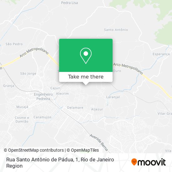 Rua Santo Antônio de Pádua, 1 map