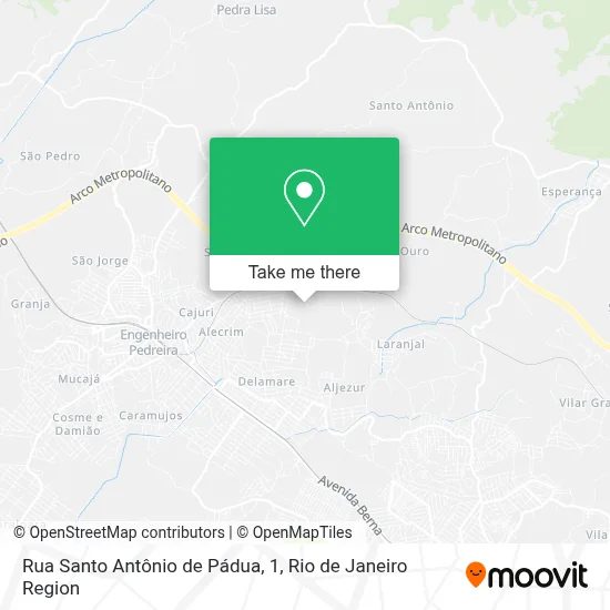 Rua Santo Antônio de Pádua, 1 map
