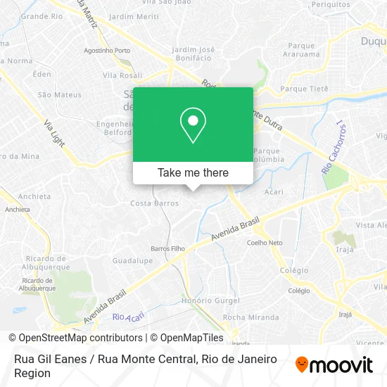 Rua Gil Eanes / Rua Monte Central map