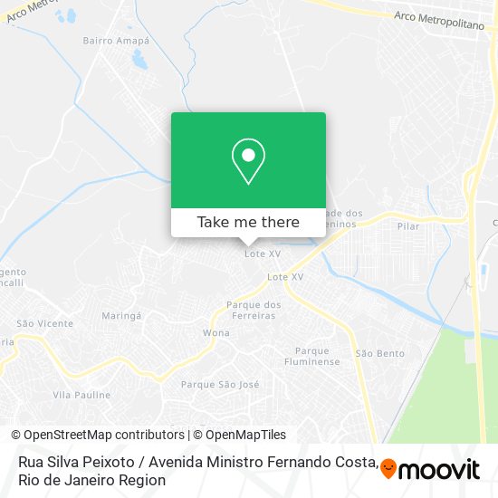 Rua Silva Peixoto / Avenida Ministro Fernando Costa map