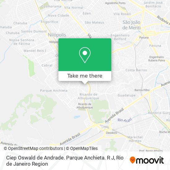 Ciep Oswald de Andrade. Parque Anchieta. R J map