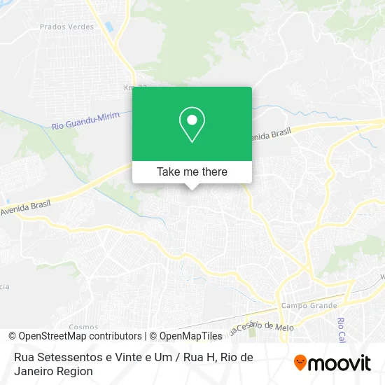 Rua Setessentos e Vinte e Um / Rua H map
