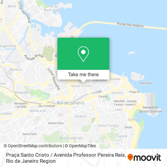 Mapa Praça Santo Cristo / Avenida Professor Pereira Reis