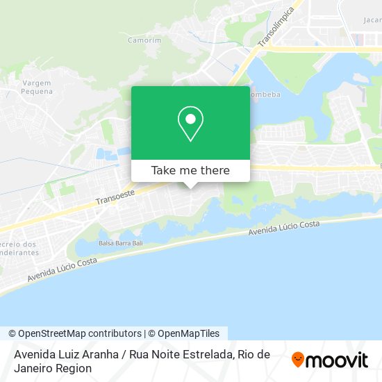 Mapa Avenida Luiz Aranha / Rua Noite Estrelada