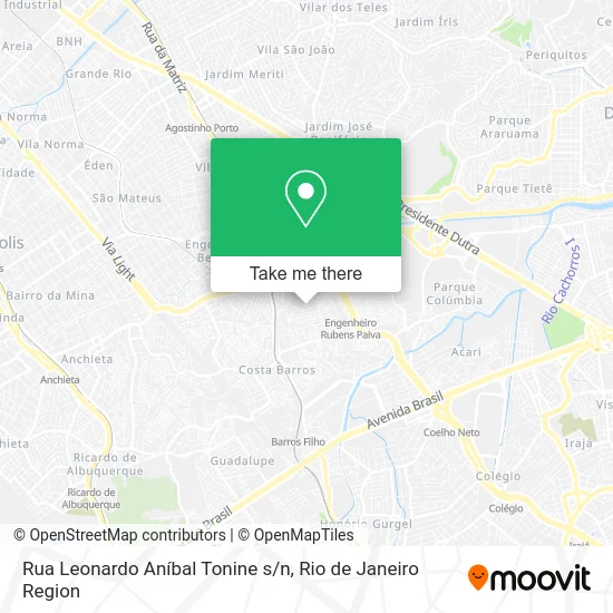 Rua Leonardo Aníbal Tonine s/n map