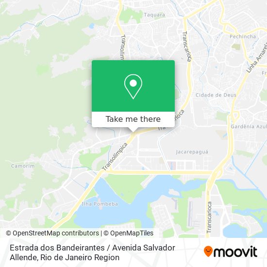 Estrada dos Bandeirantes / Avenida Salvador Allende map