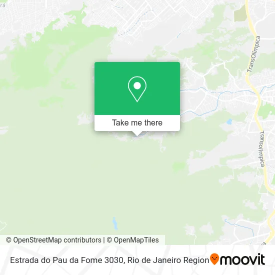Estrada do Pau da Fome 3030 map
