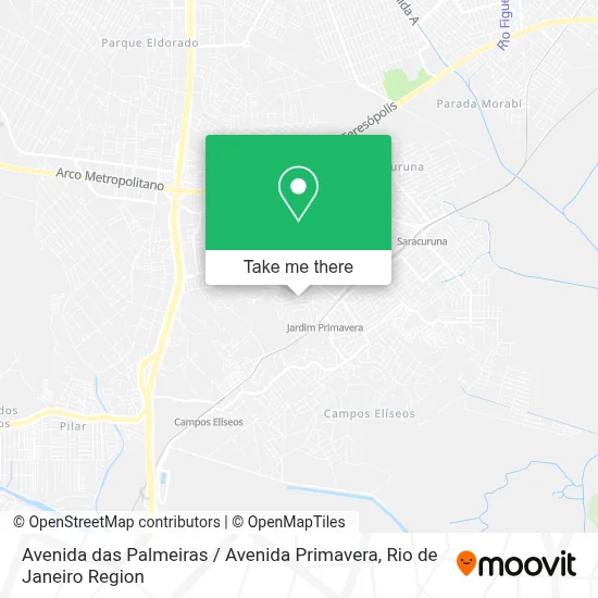 Avenida das Palmeiras / Avenida Primavera map