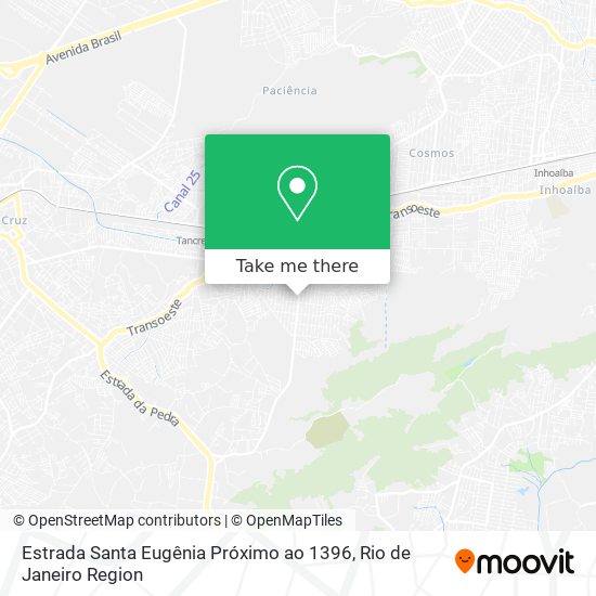 Estrada Santa Eugênia Próximo ao 1396 map