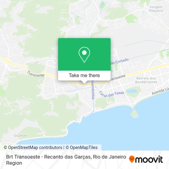 Brt Transoeste - Recanto das Garças map