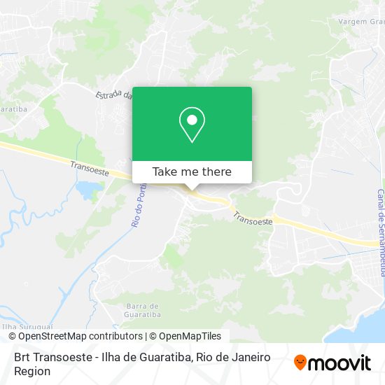 Brt Transoeste - Ilha de Guaratiba map