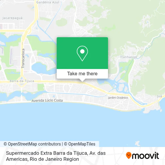 Supermercado Extra Barra da Tijuca, Av. das Americas map