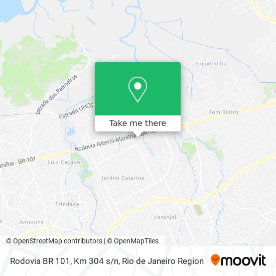 Mapa Rodovia BR 101, Km 304 s/n