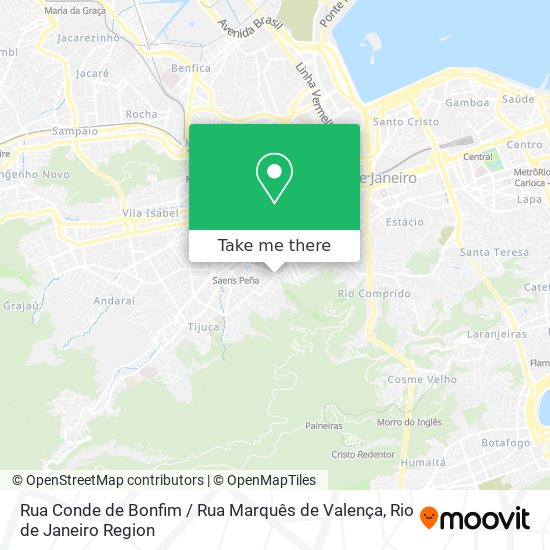 Mapa Rua Conde de Bonfim / Rua Marquês de Valença