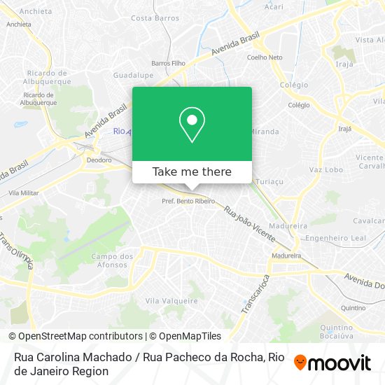 Mapa Rua Carolina Machado / Rua Pacheco da Rocha