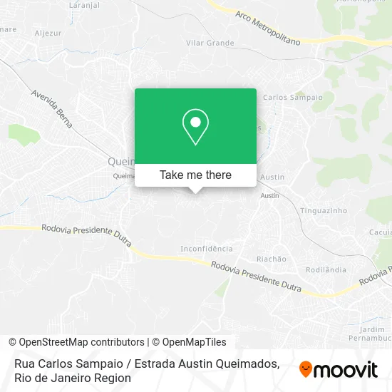 Rua Carlos Sampaio / Estrada Austin Queimados map