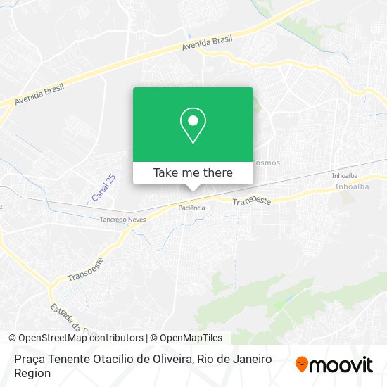 Mapa Praça Tenente Otacílio de Oliveira