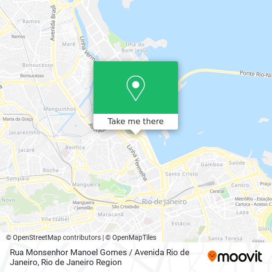 Mapa Rua Monsenhor Manoel Gomes / Avenida Rio de Janeiro