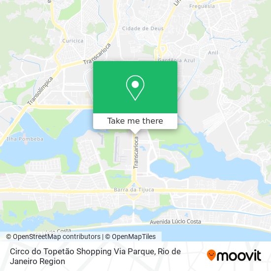 Mapa Circo do Topetão Shopping Via Parque