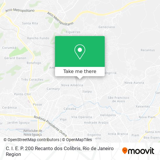 C. I. E. P. 200 Recanto dos Colibris map