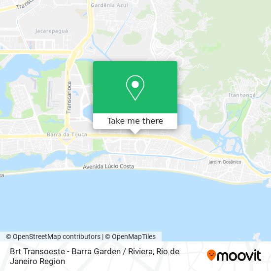 Mapa Brt Transoeste - Barra Garden / Riviera