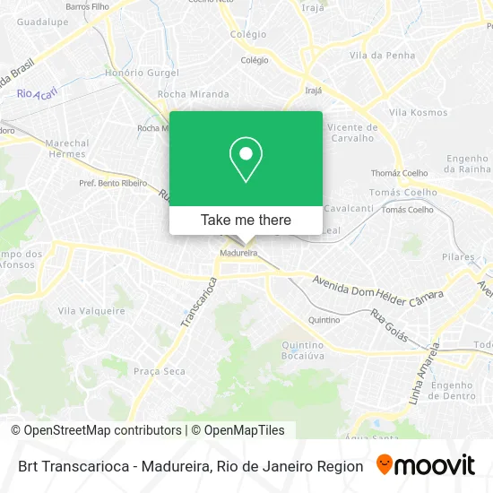 Brt Transcarioca - Madureira map