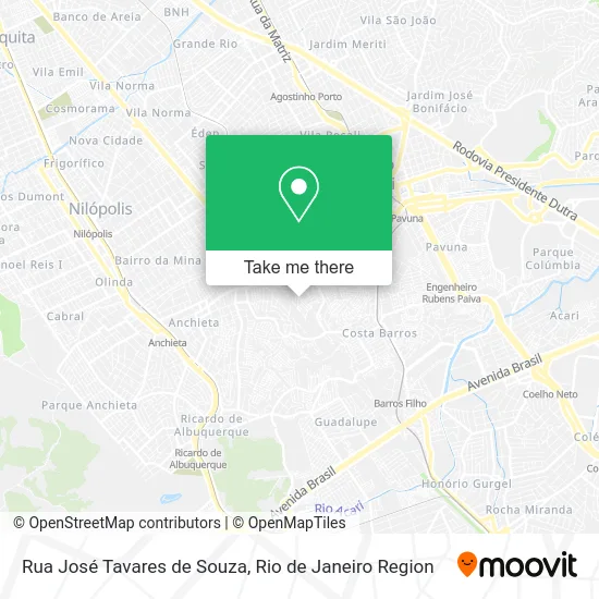 Rua José Tavares de Souza map