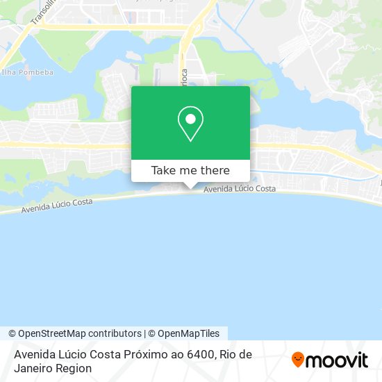 Mapa Avenida Lúcio Costa Próximo ao 6400